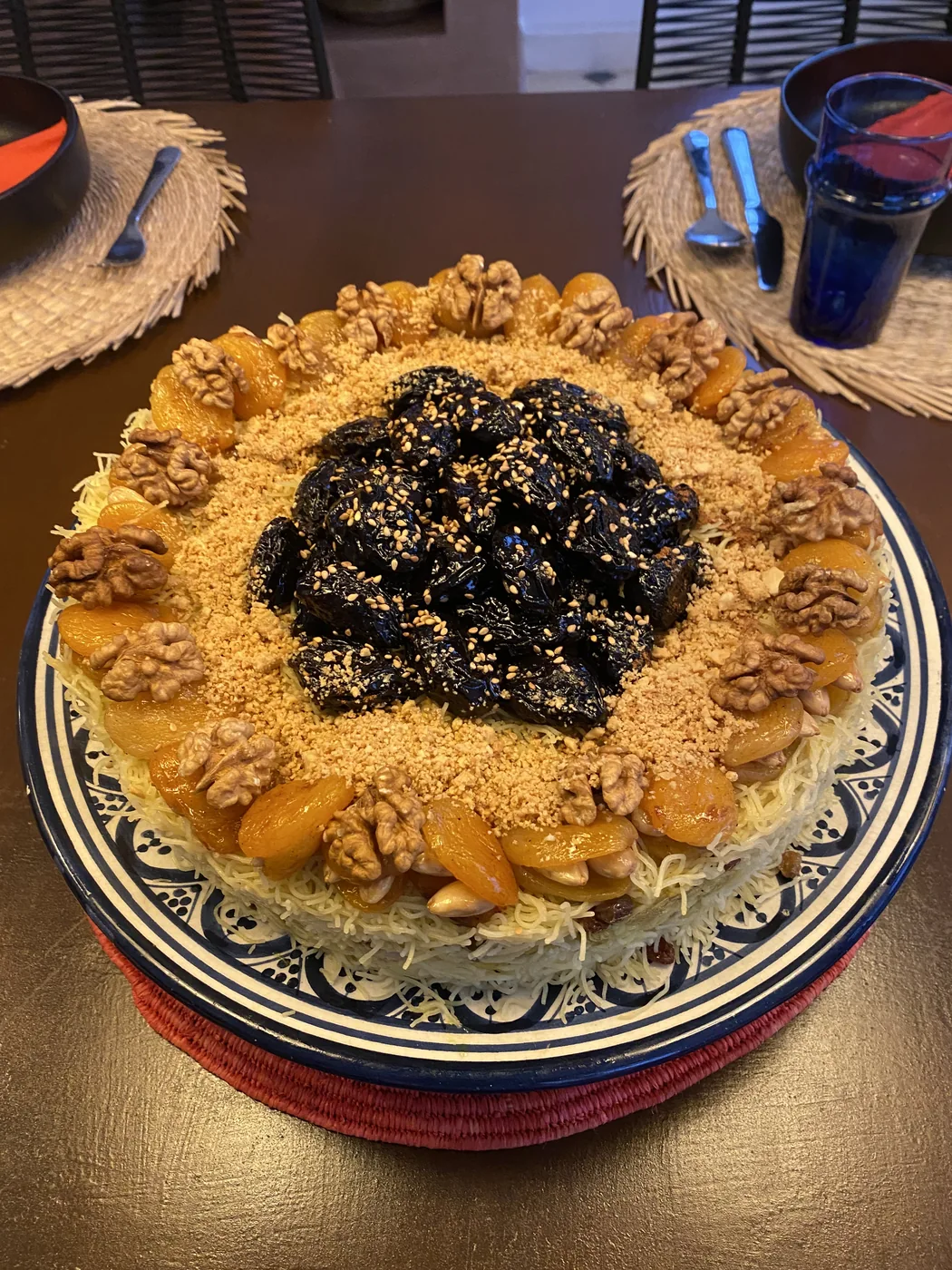Une pastilla marocaine préparée à la villa