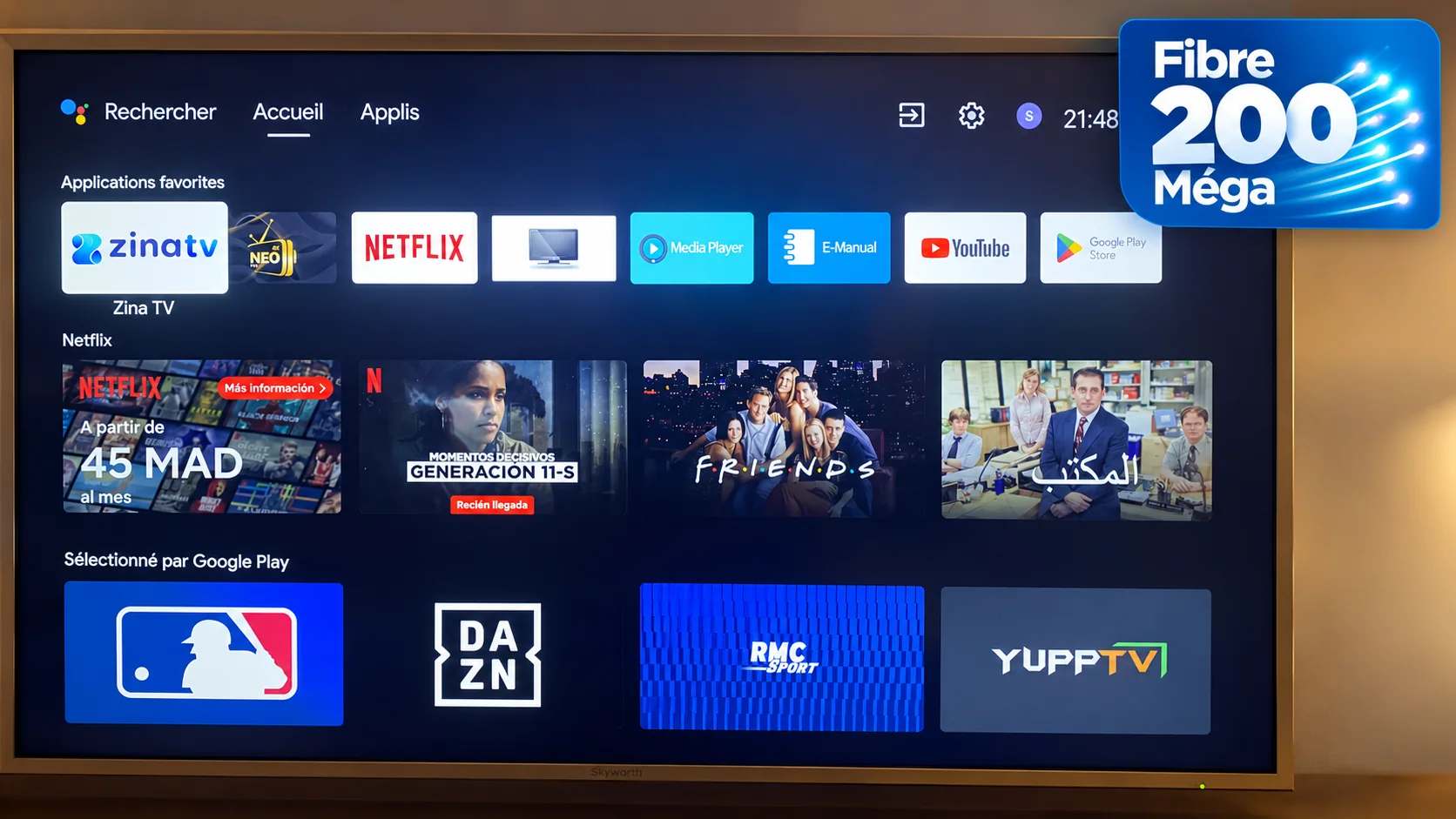 Télévision connectée et fibre optique